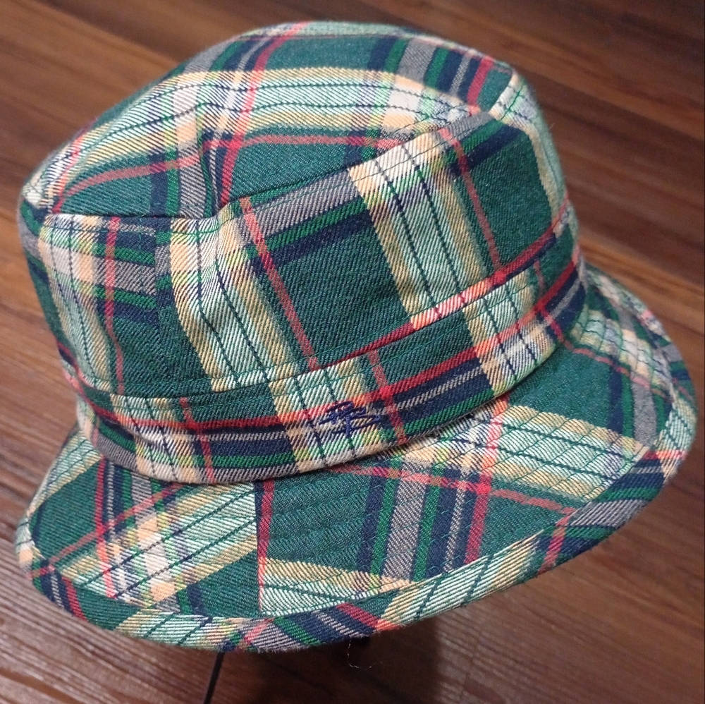 Vintage Pierre Balmain plaid bucket hat